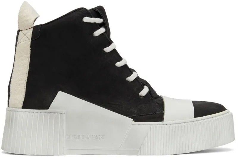 Высокие замшевые кеды Bamba 1.1 Black & Off-White Boris Bidjan Saberi