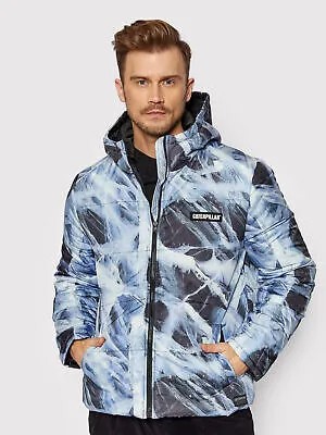 CAT Allover Print Outdoor Jacket Мужская черная, синяя, белая повседневная верхняя одежда для образа жизни