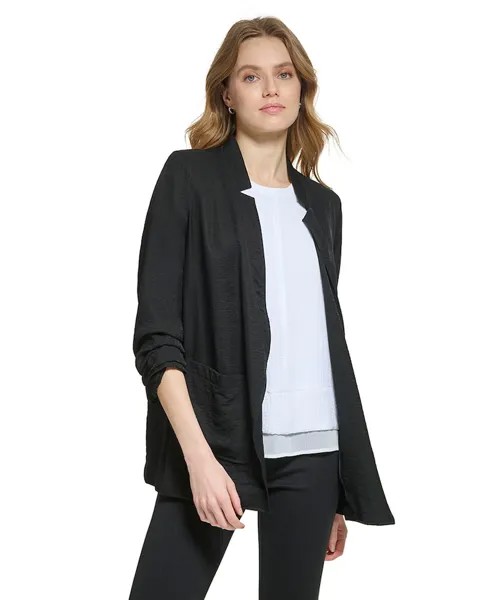 Женский открытый пиджак с длинными рукавами DKNY, черный