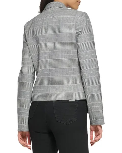 Куртка Calvin Klein One-Button Plaid Jacket, цвет Light Pink Multi