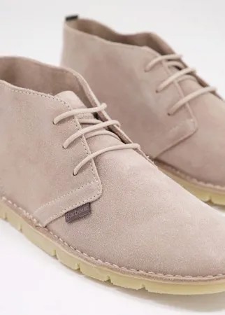Светло-бежевые замшевые ботинки дезерты Barbour Ledger-Светло-бежевый цвет