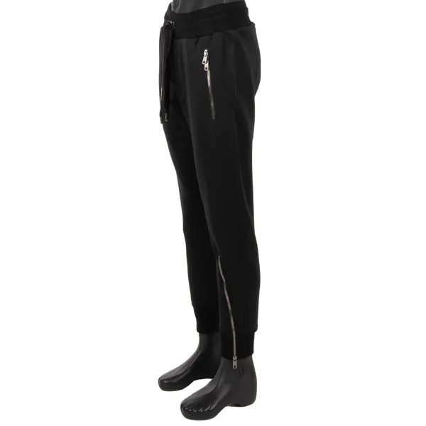 DOLCE - GABBANA Спортивные брюки для бега с логотипом на молнии, черные 11286