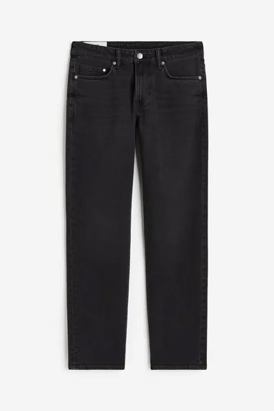 Джинсы H&M Straight Regular, черный