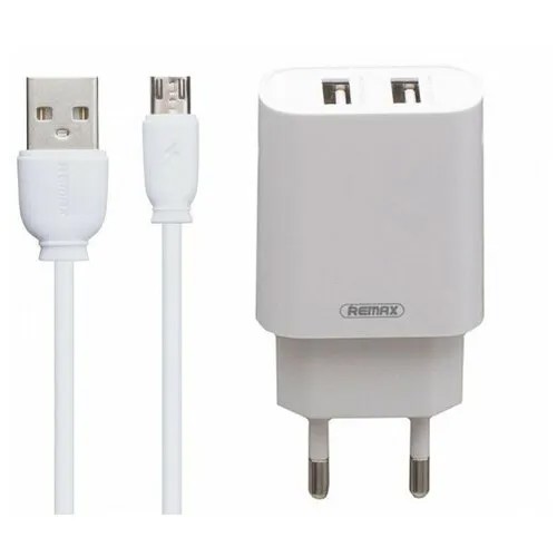 Зарядное устройство Remax RP-U35 2xUSB 2.1А + Cable MicroUSB White 6972174156347