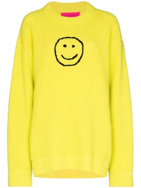 The Elder Statesman фактурный джемпер Smiley Face