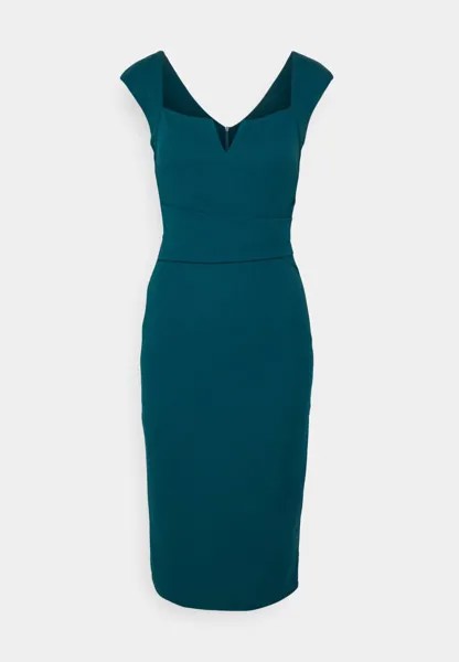 Платье из джерси Nora V Midi Dress WAL G, темно-бирюзовое