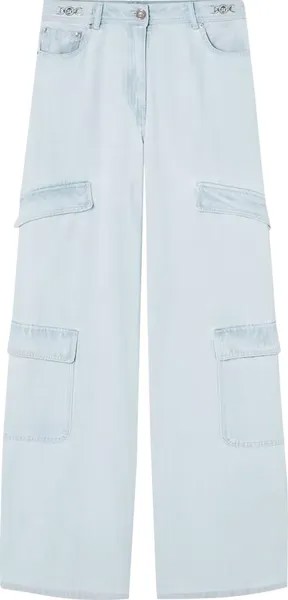 Брюки Versace Denim 'Light Blue Ice', синий