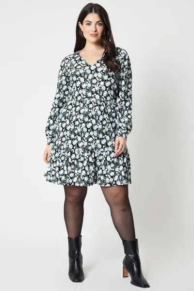 Многоярусное мини-платье Curve Dorothy Perkins, мультиколор