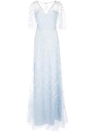 Marchesa Notte вечернее платье из тюля с блестками