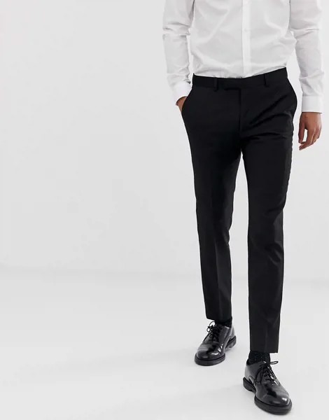 Черные облегающие эластичные брюки Moss London-Черный цвет