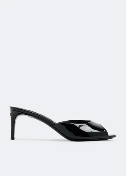 Мюли DOLCE&GABBANA Patent leather mules, черный