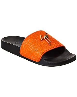 Мужские шлепанцы с блестками Giuseppe Zanotti Newburel Orange 45