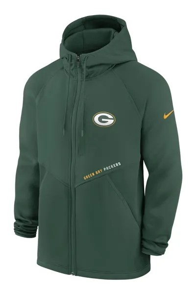 Худи на молнии Green Fanatics Bay Field от Nike Nike, зеленый