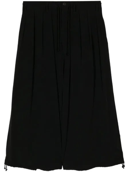 Широкие укороченные брюки Yohji Yamamoto, черный