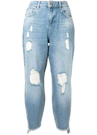 TWINSET укороченные джинсы с завышенной талией