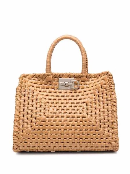 Salvatore Ferragamo плетеная сумка-тоут The Studio