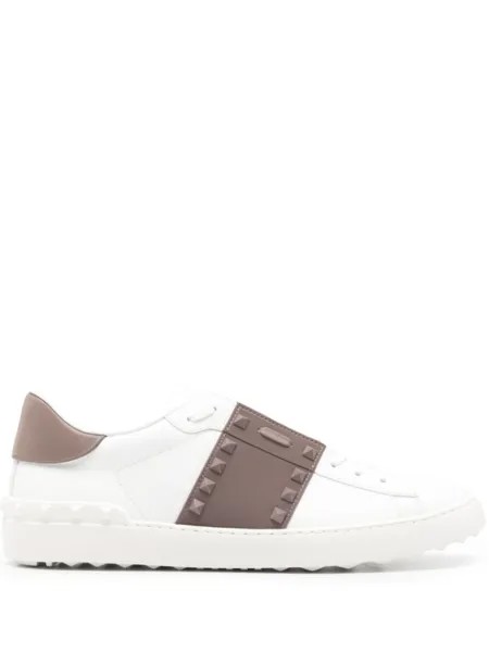 Кожаные кроссовки Valentino Garavani Rockstud Untitled, белый