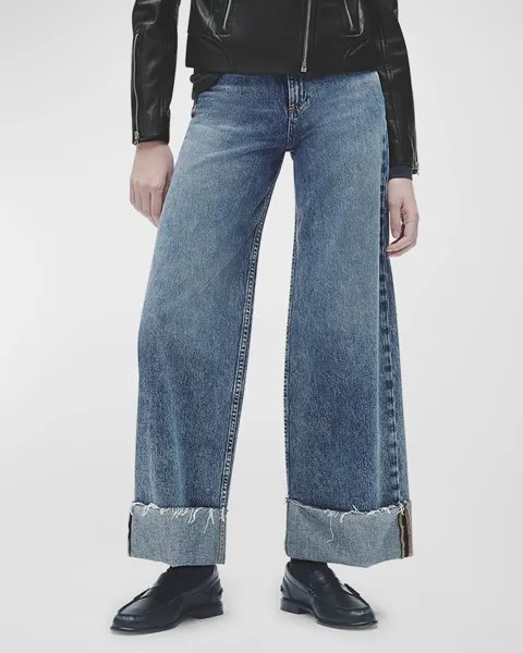 Ультраширокие джинсы Sofie до щиколотки Rag & Bone, цвет Pebbles