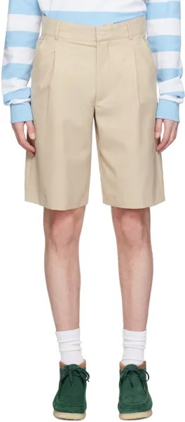 Бежевые шорты Le Short Golfeur Laine Drole De Monsieur