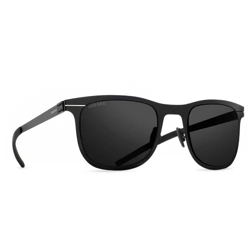 Титановые солнцезащитные очки GRESSO Berkeley - квадратные / черные
