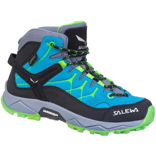 Ботинки Детские Salewa Alp Trainer Mid Gtx Jr Blue Danube/Fluo Green (Eur:32)