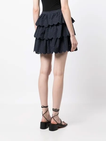 Юбка Scallop с люверсами Jason Wu, синий