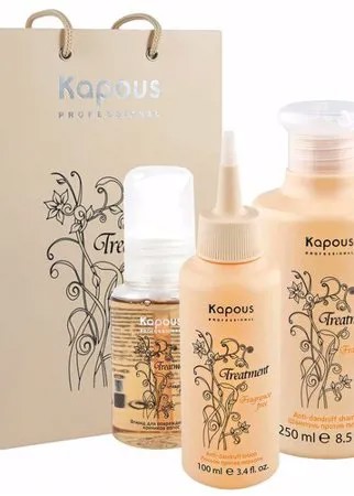 Kapous Professional Набор против перхоти Treatment (Шампунь 250 мл + Лосьон 100 мл + флюид 60 мл)