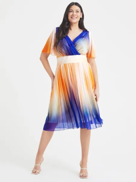 Платье миди с эффектом омбре Scarlett & Jo Cleo, разноцветный
