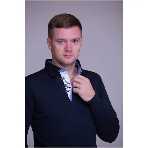 Поло ТД Коллекция, размер 2XL, темно-синий