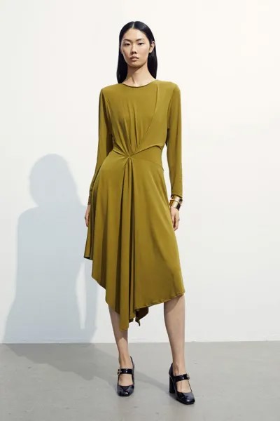 Платье из джерси с драпировкой H&M