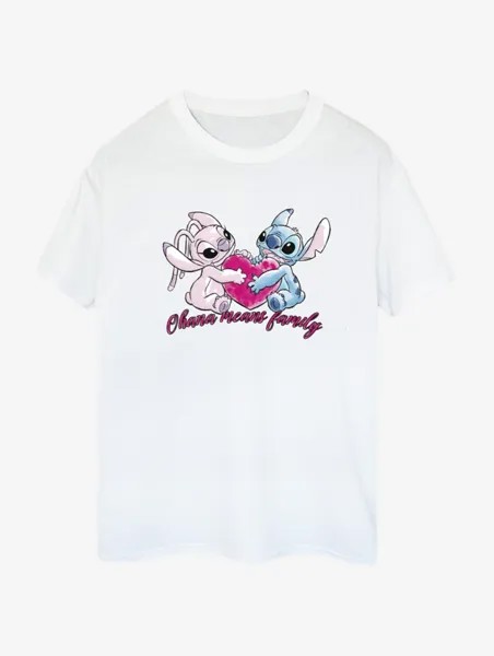Белая футболка для взрослых NW2 Disney Lilo & Stitch Ohana Angels George., белый