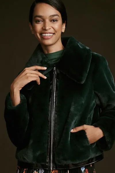 Куртка Maeve из искусственного меха, темно-зеленый