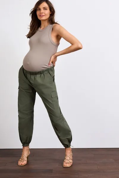 Брюки-карго для беременных в практичном стиле Next, зеленый