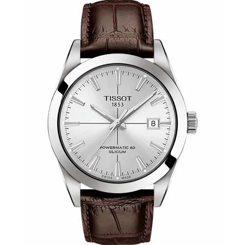 Наручные часы TISSOT T-Classic, коричневый, серебряный