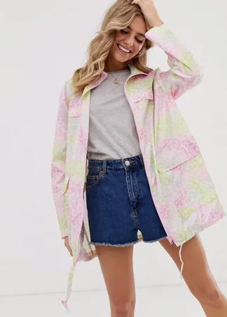 Макинтош с анималистичным принтом ASOS DESIGN-Мульти