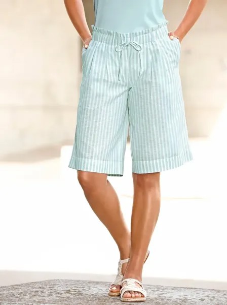 Casual Looks Шорты-бермуды, цвет Kalkmint-Ecru-Gestreift