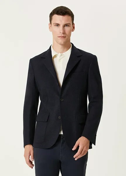 Шерстяное пальто Corneliani, синий