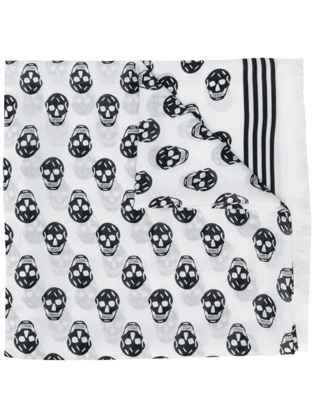 Alexander McQueen шарф с принтом Skull
