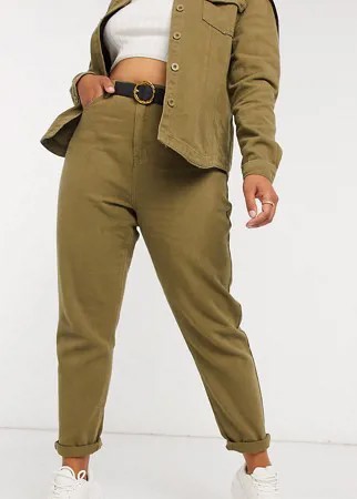 Джинсы в винтажном стиле от комплекта цвета хаки Missguided Plus-Зеленый цвет