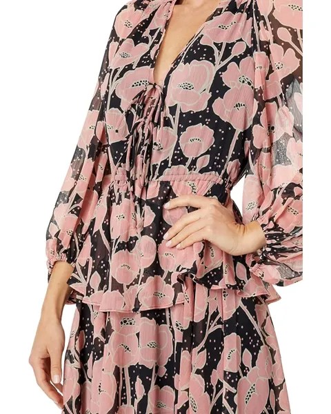 Платье Ted Baker Ruffle Asymmetric Mini Dress, черный
