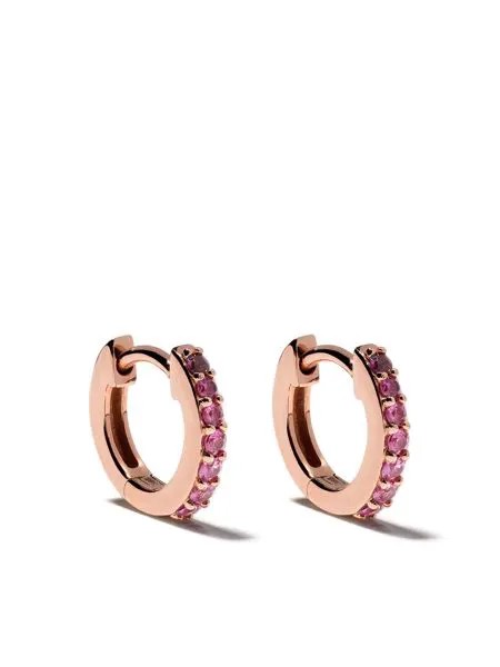 Astley Clarke серьги-кольца из розового золота с сапфирами