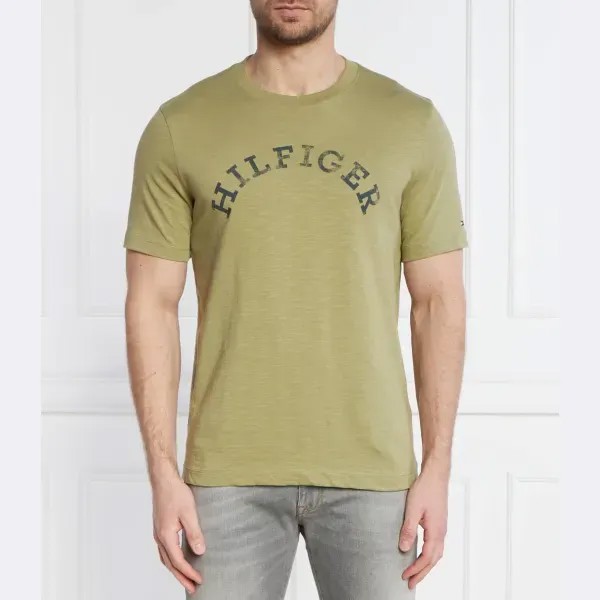 Футболка Hilfiger стандартного кроя с аркой Tommy Hilfiger, хаки