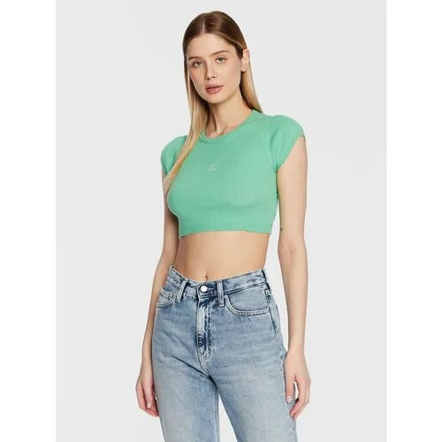 Топ Calvin Klein Jeans, размер S [INT], зеленый