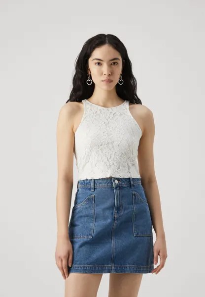 Топ Vmmila Crop Vero Moda, белоснежный