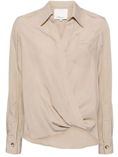 3.1 Phillip Lim рубашка с запахом и драпировкой