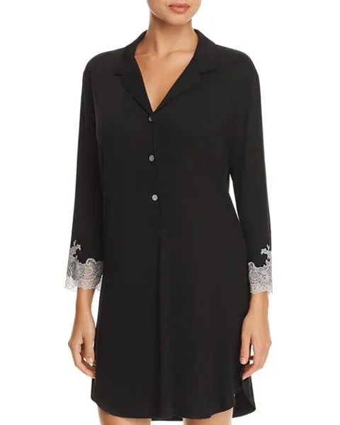 Вязаная рубашка для сна Natori, цвет Black
