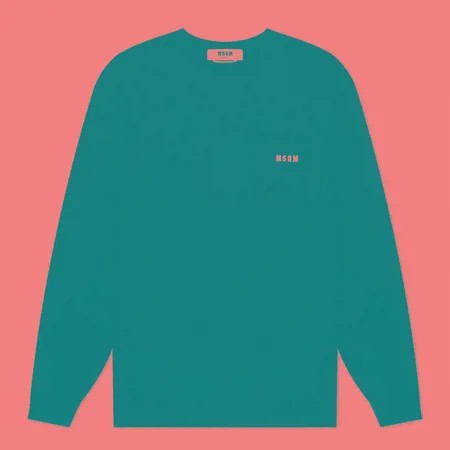 Мужской лонгслив MSGM Essentials Crew Neck, цвет чёрный, размер M