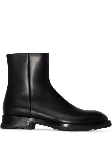 Alexander McQueen ботинки на молнии, черный