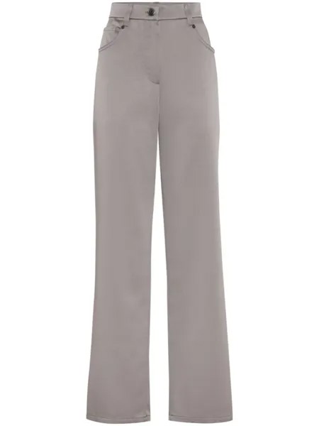Brunello Cucinelli длинные брюки, серый