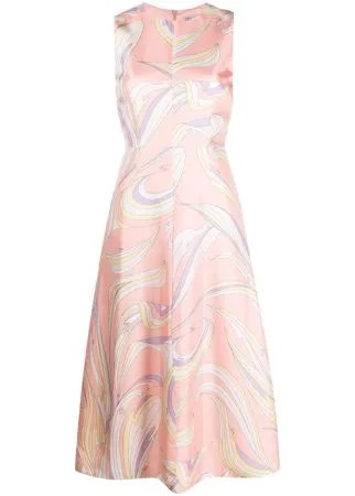 Emilio Pucci платье миди без рукавов с графичным принтом